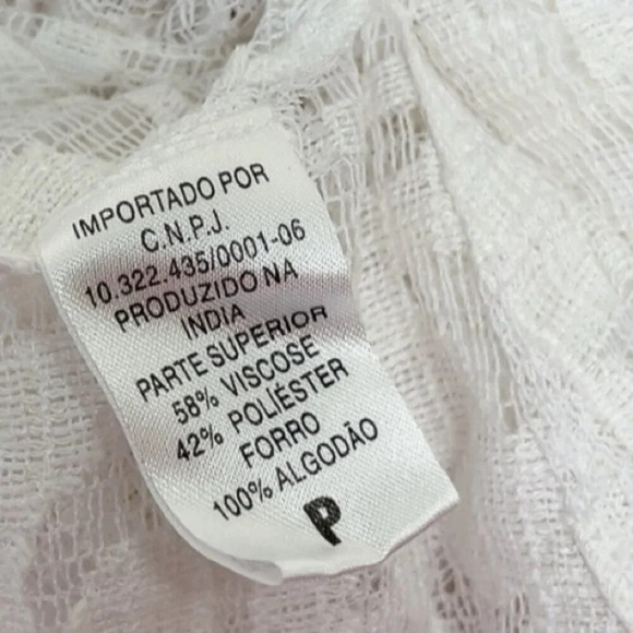 Farm Rio Womens P White Maxi Short Sleeve Lace Open Back Dress - Picture 9 of 13